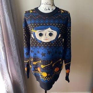 Coraline Button Eyes Sweater